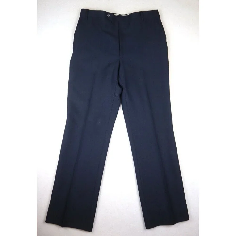 VINTAGE MEN'S NAVY BLUE SUIT - LA MAR CLOTHES - SIZE 42L PANTS 38x33